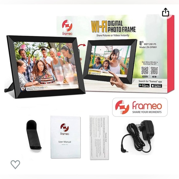 Frameo WI-FI DIGITAL 8” PHOTO FRAME with touch screen features - Picture 6 of 7